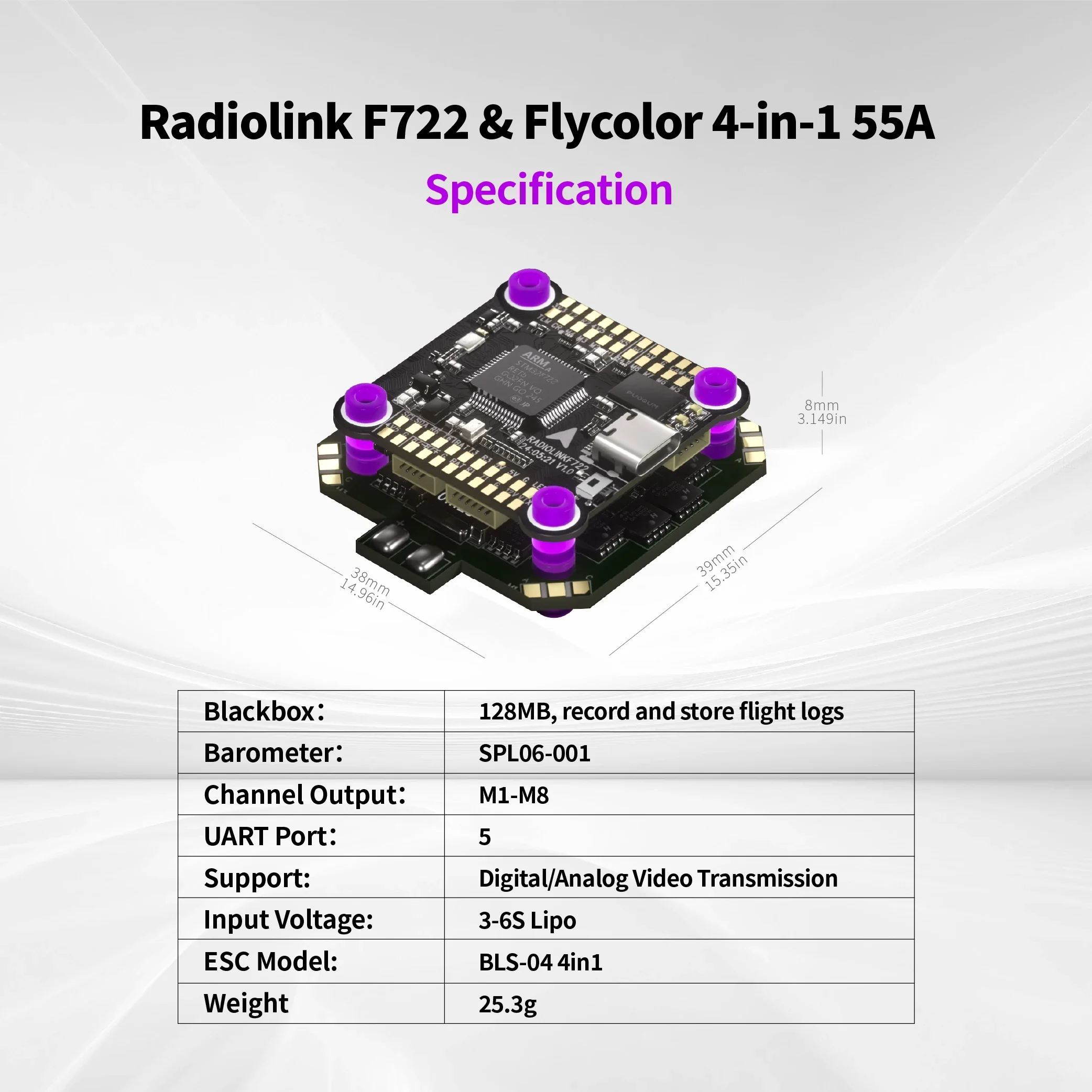 RoRusRadiolink F722 Flight Con - Betaflight Fc F7 review and price